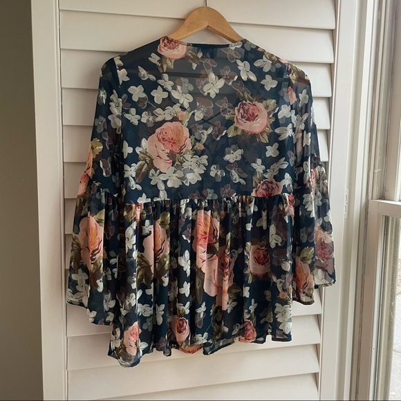 Floral lace up Show Me Your Mumu Top - Picture 3 of 6